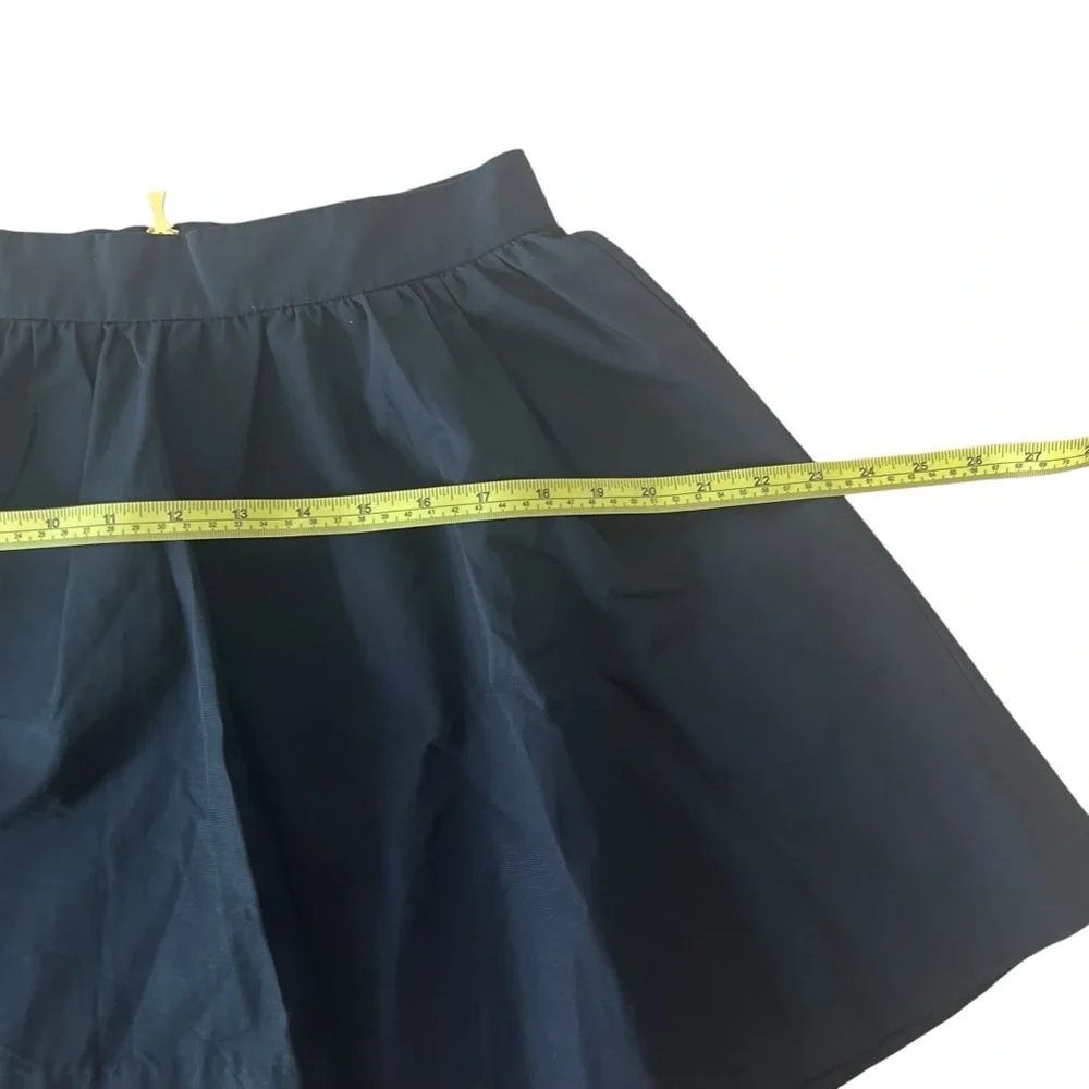 Kate Spade Girls Coreen A Line Skirt‎ Black Exposed Gold Tone Back Zipper 14 NWT